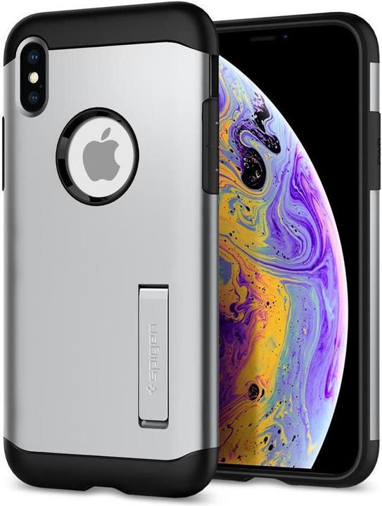 Spigen Slim Armor Satin Silver (Apple iPhone XS, Apple iPhone X)