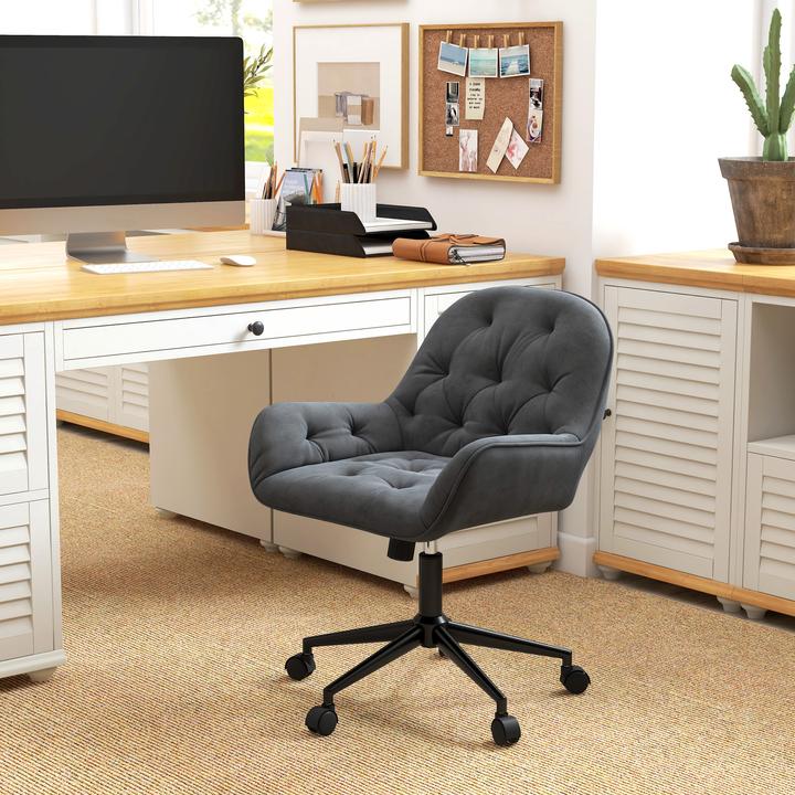 Image du produit Vinsetto Chaise de bureau réglable en hauteur avec fonction bascule et roulettes