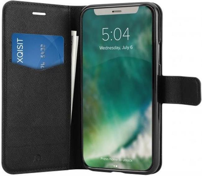 Produktbild Xqisit Wallet Case Viskan schwarz (Apple iPhone XS Max)