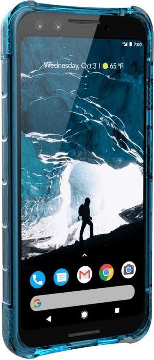 Actual product image UAG Plyo Case blue transparent