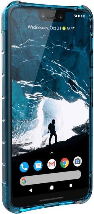 Actual product image UAG Plyo Case blue transparent