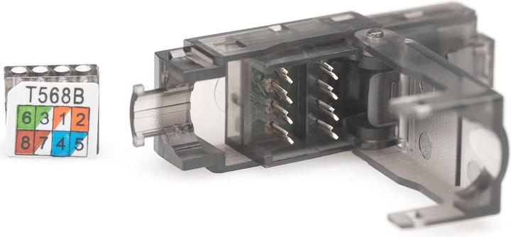 Produktbild Digitus CAT 6A Stecker fur Feldmontage ungeschirmt AWG 27/7 bis 22/1 Massiv- und Litzenleiter