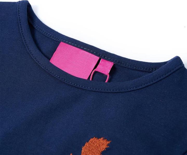 Immagine prodotto VidaXL Camicia da bambino a maniche lunghe blu navy 128,Materiale: 95 % cotone (128)