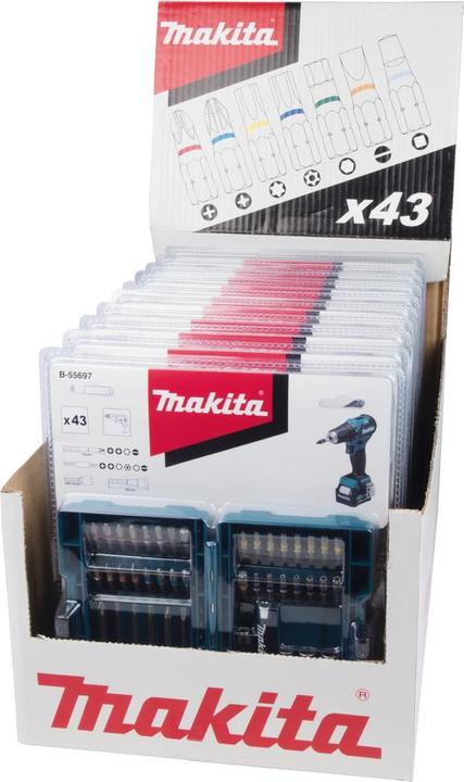 Image du produit Makita B-55697 (Croix Phillips PH M2, Six pans creux TX M20, Six pans creux TX M25, Six pans creux TX M15, Six pans creux TX M30, Six pans creux TX M27, Croix Pozidriv PZ M2, Six pans creux TX M10, Six pans creux TX M40)