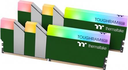 Produktbild Thermaltake TOUGHRAM RGB Racing Green 16GB (2x8GB) DDR4 3600MHz C18 Memory (2 x 8GB, 3600 MHz, DDR4-RAM, DIMM)