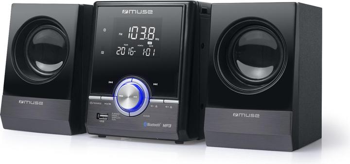 Image du produit Muse M-38 BT - Mini chaîne hi-fi avec CD,USB & bluetooth - noir (Bluetooth, Lecteur de CD, 1x 10 W)
