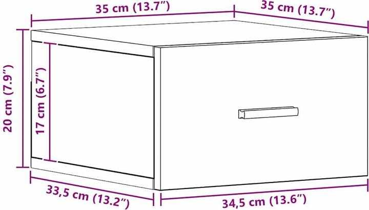Produktbild VidaXL Nachttisch (35 x 20 cm)