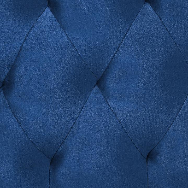 Actual product image Beliani Daybed extendable velvet fabric navy blue slatted frame 90 x 200 cm MONTARGIS (90 x 200 cm)