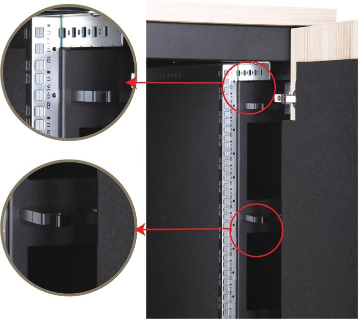 Produktbild Assmann DIGITUS SOUNDproof Schrank 1000x750x1130 mm Holzoberfläche Ahorn (17 HE, 19 Zoll Rack)