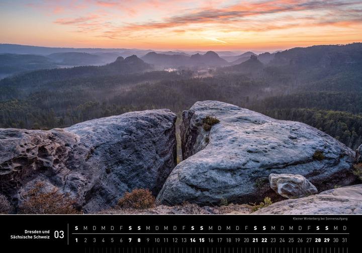 Produktbild Dresden und Sächsische Schweiz Premiumkalender 2026 (50 x 35 cm, Harter Einband, Deutsch)