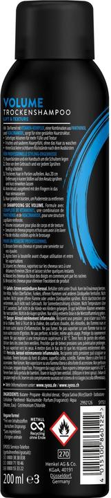 Actual product image Syoss Trocken Shampoo Volume 200ml (200 ml, Dry shampoo)