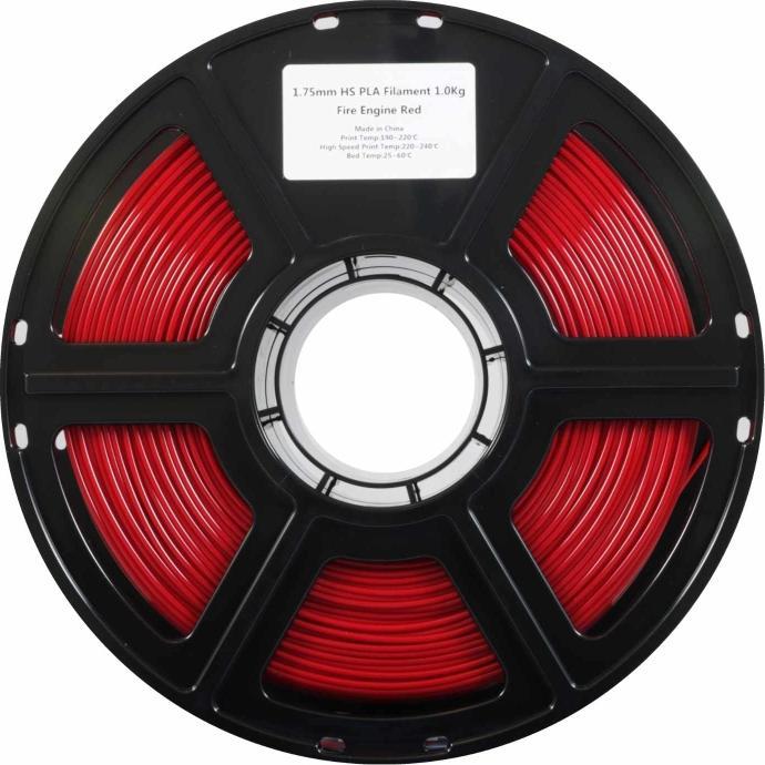 Actual product image FlashForge HS PLA 1.75mm FIRE ENGINE RED 201C 1kg (PLA, 1.75 mm, 1000 g, Red)
