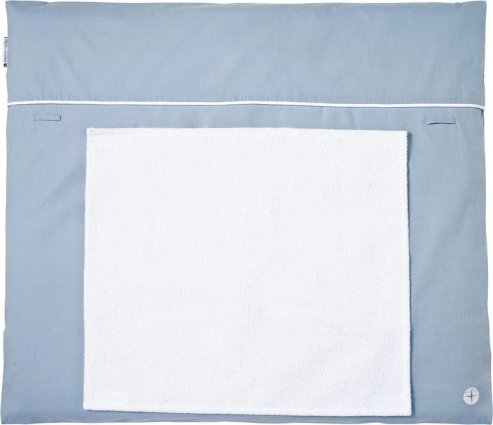 Produktbild nordic coast company Wickelauflage Blau-Grau (70 x 80 cm)