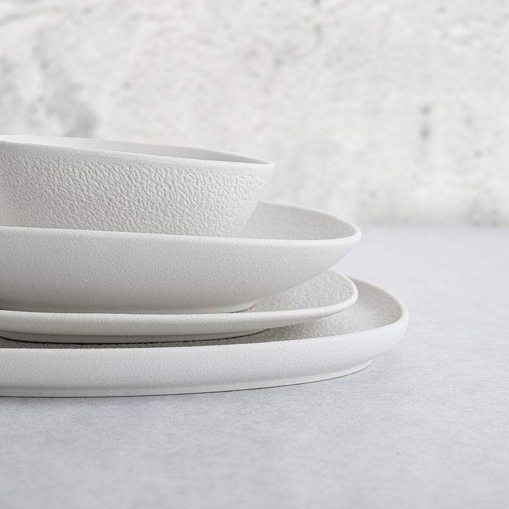 Produktbild Bidasoa Schüssel Fosil Weiss aus Keramik 14 X 13,9 X 6,8 CM karriert (9 Stück) (13.90 cm, 9 x)