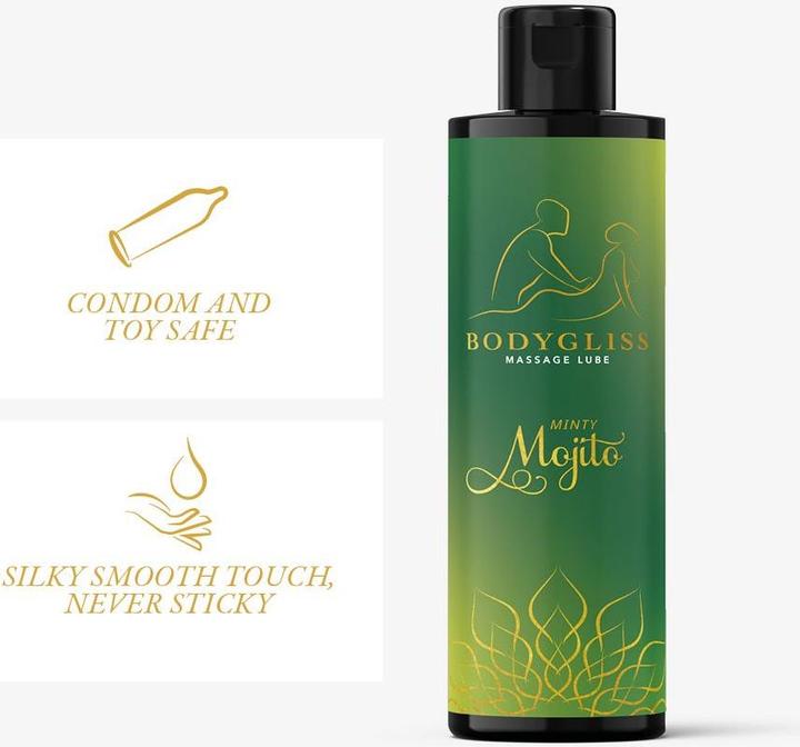 Actual product image Bodygliss – Massage Oil and Lubricant in 1 Minty Mojito – 150 ml (150 ml)