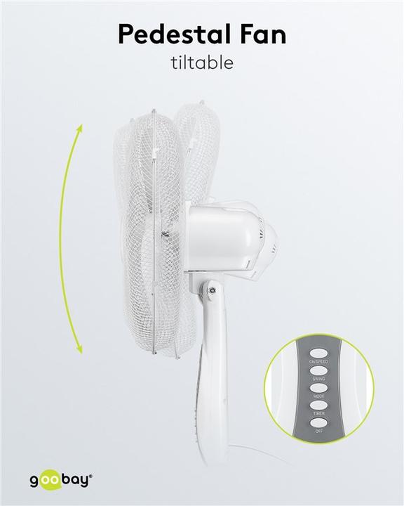 Produktbild Goobay 40,60cm (16") Standventilator mit Fernbedienung & Timer (58 dB)