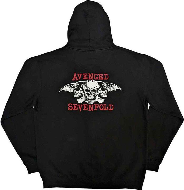 Immagine prodotto Avenged Sevenfold Dead Head Felpa con Cappuccio e Zip Intera Stampa posteriore Adulto Unisex (L)