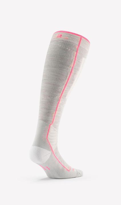 Produktbild Wedze Skisocken Snowboardsocken Erwachsene Wolle - 900 Wool beige/ neonpink (38, 40)