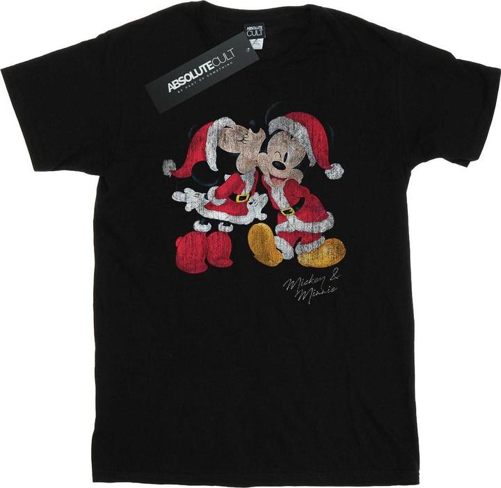 Disney Mickey And Minnie Christmas Kiss TShirt (XL)