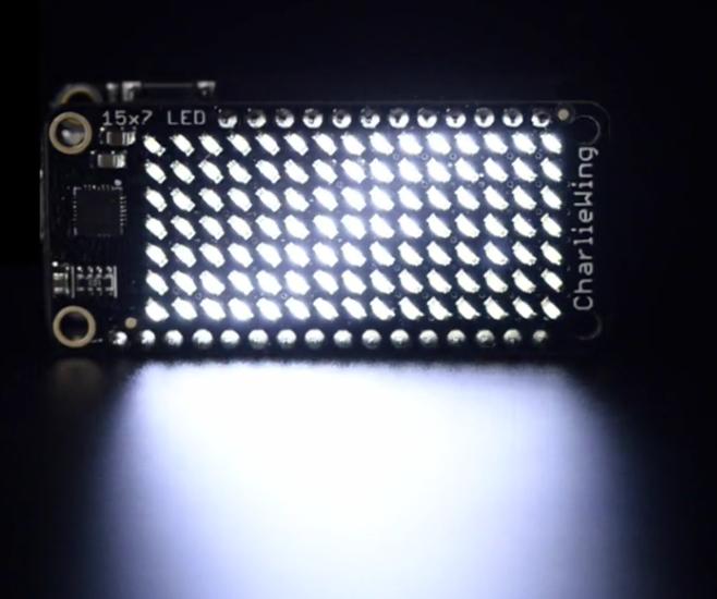 Actual product image Adafruit 15x7 CharliePlex LED Matrix Display FeatherWing Whi (Display)