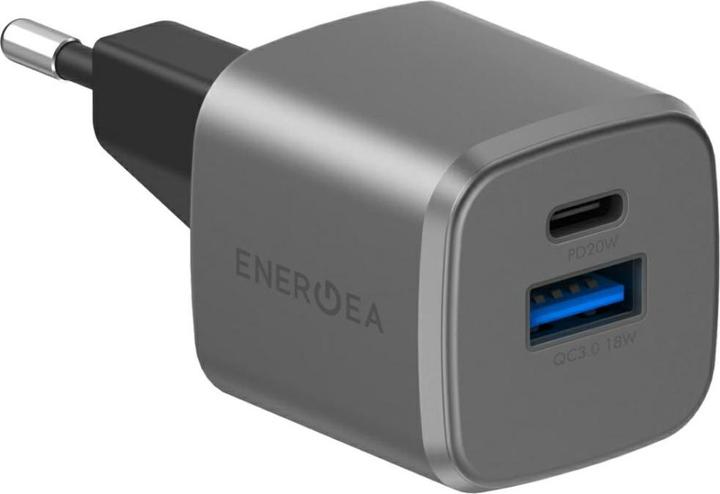 Energea Wall Charger Ampcharge GaN20 1C1A PD/QC3.0 20W EU gunmetal (20 W)