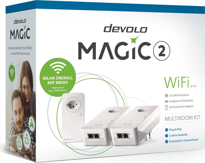Image du produit Devolo Magic 2 Kit Multiroom WiFi Magic 2-1-3 (2400 Mbit/s)