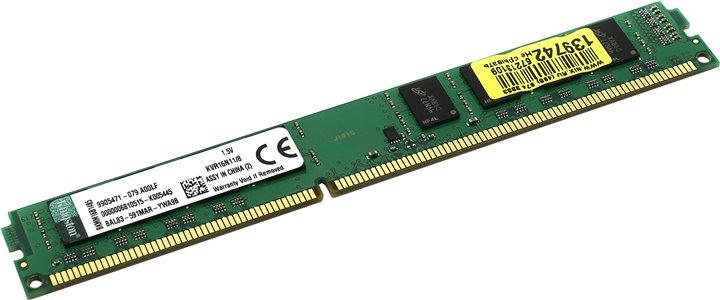 Actual product image Kingston ValueRAM (1 x 8GB, 1600 MHz, DDR3-RAM, DIMM)