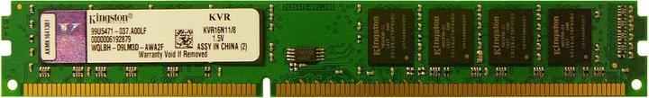 Actual product image Kingston ValueRAM (1 x 8GB, 1600 MHz, DDR3-RAM, DIMM)