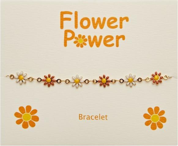 HCA Armband,Flower Power Weiss.607379 (Edelstahl)