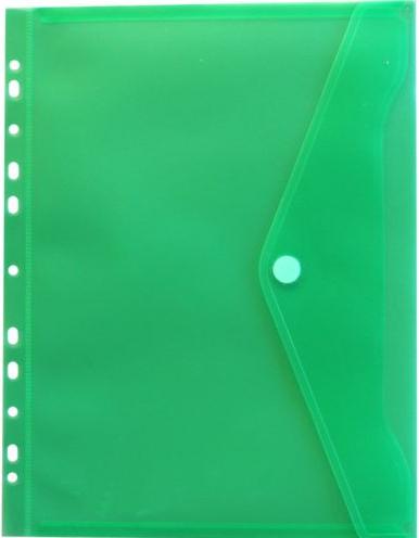 Produktbild Herba-Plastic Dokumententasche A4 mit Lochung und Klettverschluss 10 Stück grün (A4, 10 x)