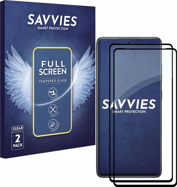 Actual product image Savvies Full-screen armoured glass screen protector (2 Piece, Samsung Galaxy S20 FE)