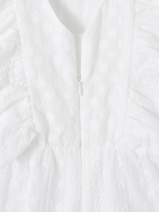 Image du produit Vertbaudet Combinaison courte festive pour fille avec broderies ajourées (158)