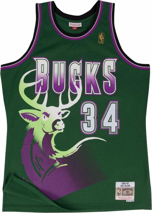 Actual product image Mitchell & Ness Swingman Jersey Milwaukee Bucks 199697 Ray Allen (XL)