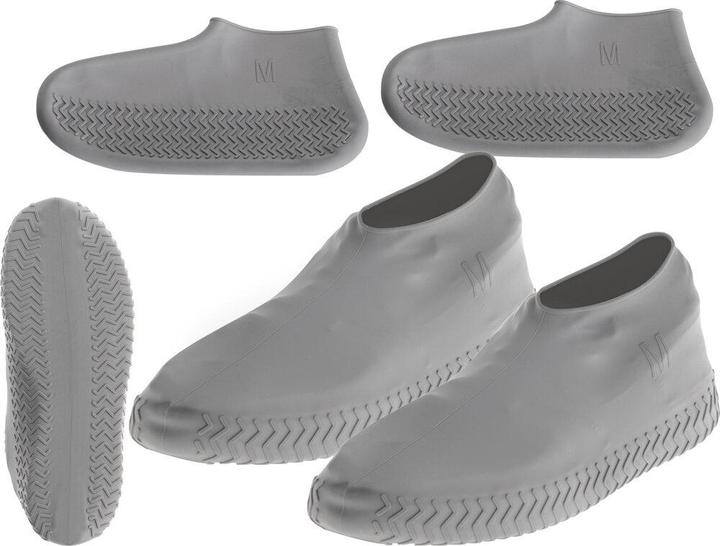 Ikonka Wasserdichte Stiefelschoner Gummistiefel M grau Grösse 35-38 (37)