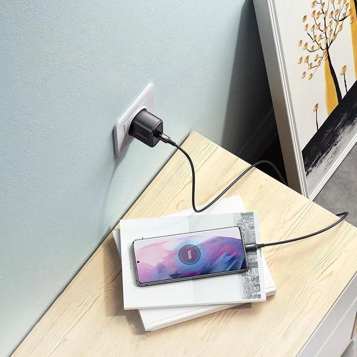 Actual product image Ugreen Wall charger CD250, 25W, USB-C (black) + USB-C to USB-C cable, 2m (black) (25 W)