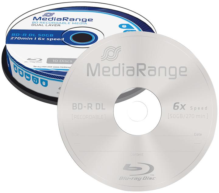 Produktbild MediaRange Blu-ray Rohling BD-R Dual Layer, 10er-Spindel (10 x)
