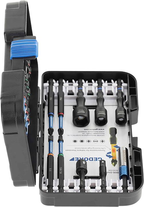 Actual product image Gedore 666-042 Torsion bit set SL+PR+PH+PZ+TX 42 pieces (1/4 inch)