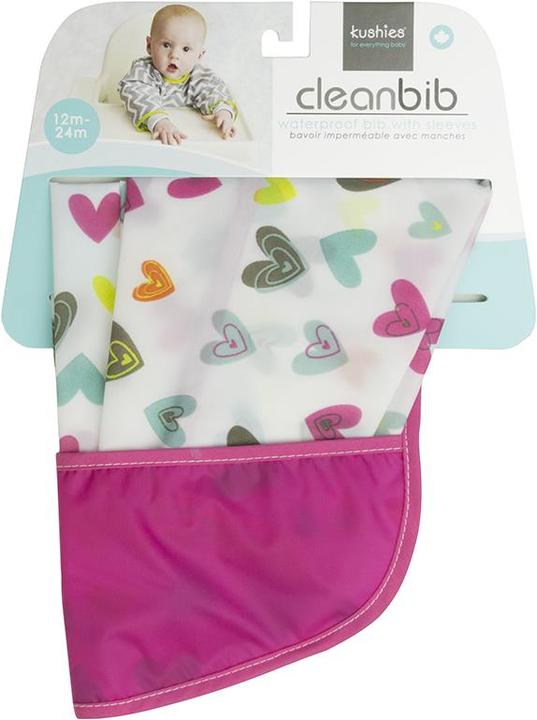 Actual product image Kushies CleanBib with sleeves (12 months)