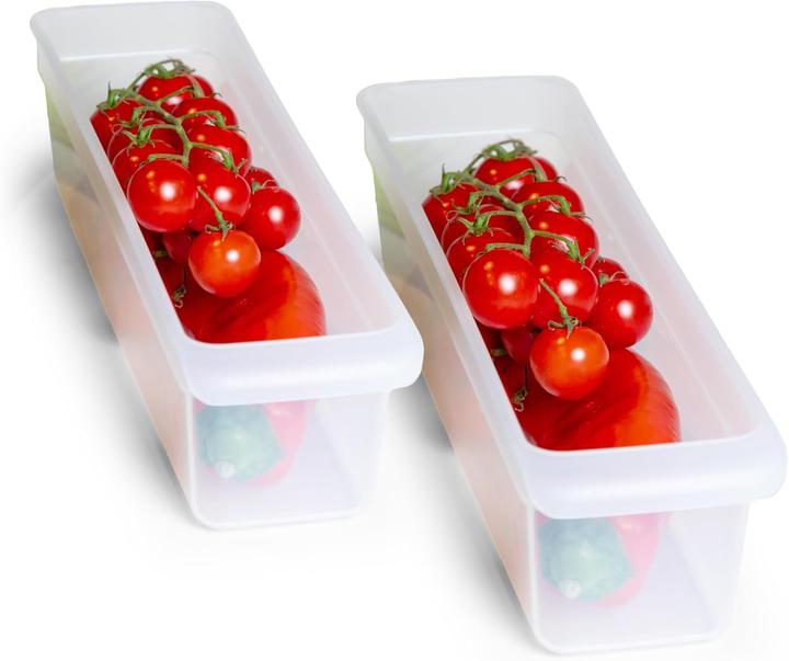 Produktbild Novaliv 2X Kühlschrank Organizer 30,5 x 7,5 x 8 cm BPA-frei Küchenordnung Made in Germany Ordnung Kü
