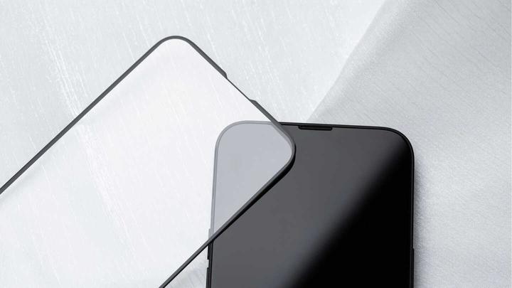 Actual product image Moshi AirFoil Pro for iPhone 13 mini - Black (Clear/Glossy) (1 Piece, Apple iPhone 13 mini)
