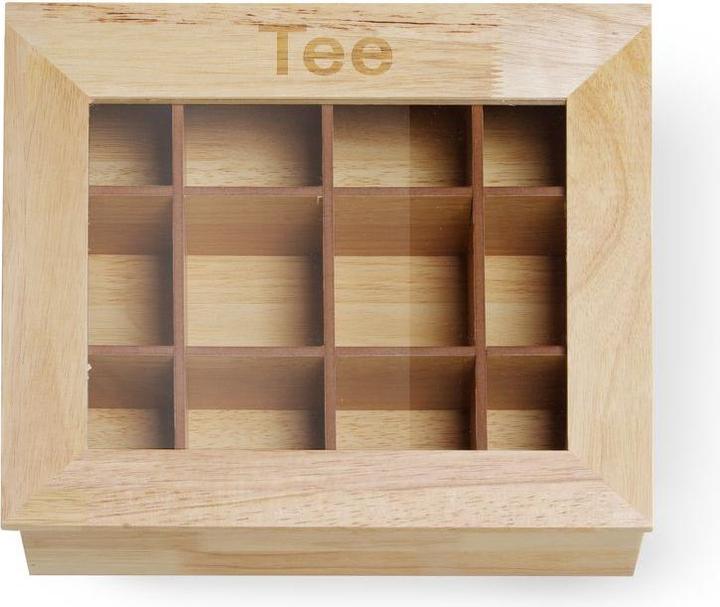 Produktbild Hendi Teebox 12 Faecher Holzbox mit Sichtfenster