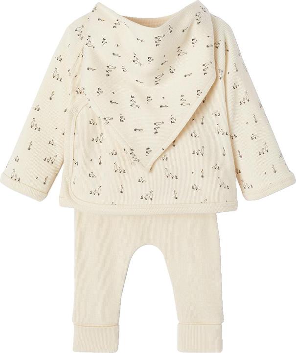 Produktbild Vertbaudet Bio-Kollektion: Baby Geschenk-Set: Jacke, Hose, Mütze & Halstuch mit Gänsen (74)