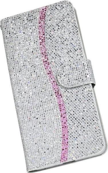 Immagine prodotto MU Style Copertina in pelle glitterata con strisce (Apple iPhone SE (terza generazione), Apple iPhone SE (seconda generazione), Apple iPhone 8, Apple iPhone 7)