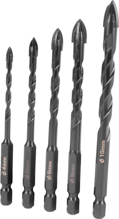 Produktbild Stahlwerk Glasbohrer | Fliesenbohrer | Keramikbohrer 10er Set 4, 5, 6, 8, 10 mm (4, 5, 6, 8, 10 mm)
