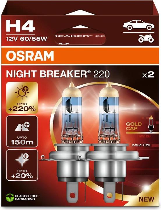 Immagine prodotto Osram LAMPADA NOTTURNA 220 H4 CAR BRIGHT 2 pezzo(i) (H4)