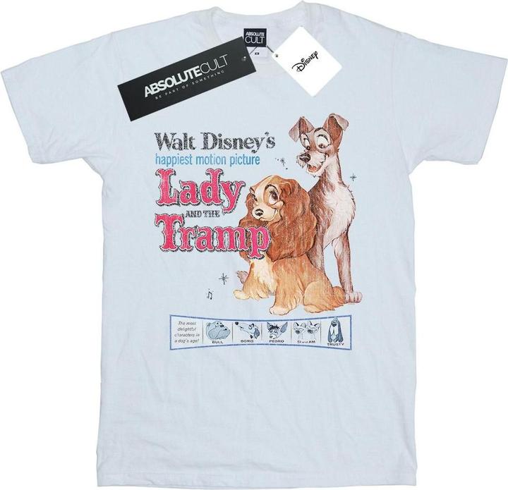 Disney Lady And The Tramp Distressed Classic Poster TShirt (L)