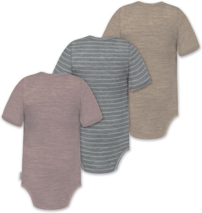 Actual product image Normani Set of 3 baby merino short-sleeved body "Tihoi" - 9319 (56)