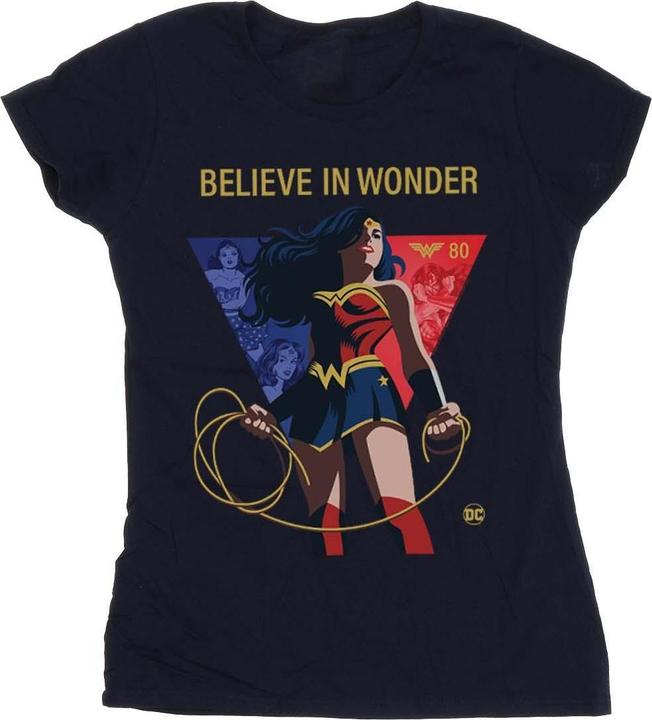 Wonder Woman 80th Anniversary Believe In Wonder Pose TShirt (XL)