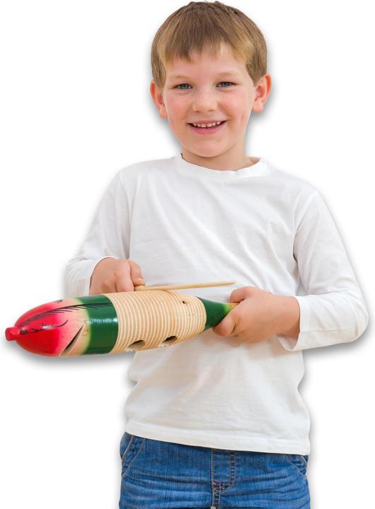 Actual product image Betzold Musik Giant wooden guiro, fish shape (Guiro)