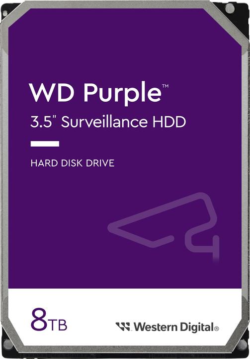 Productafbeelding WD HDD Paars 8TB 3,5 SATA 6Gbs 256MB (8 TB, 3.5", CMR)